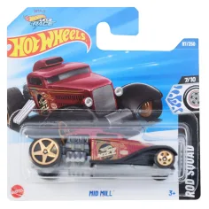 Hot Wheels: Coche pequeño burdeos Mid Mill 1/64 - Mattel