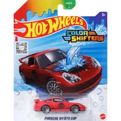 Hot Wheels: coche pequeño de cambio de color Porsche 911 GT3 Cup 1/64 - Mattel