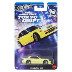 Hot Wheels: Coche pequeño Nissan Silvia S13 de Rápidos y Furiosos 1/64 - Mattel