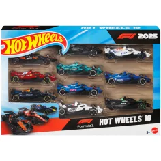 Hot Wheels Coches Pequeños: Set de 10 Piezas F1 - Mattel