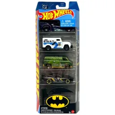 Hot Wheels: Conjunto de coches pequeños de 5 vehículos de Batman - Mattel