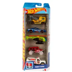 Hot Wheels: Conjunto de vehículos Priority Patrol de 5 piezas - Mattel