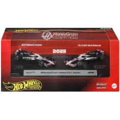 Hot Wheels F1 Coche Pequeño Paquete 2 - Haas: Ocon + Bearman - Mattel