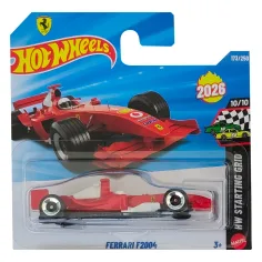 Hot Wheels: Ferrari F2004 coche en miniatura 1/64 - Mattel