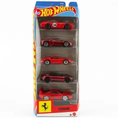 Hot Wheels Ferrari set de 5 coches en miniatura 1/64 – Mattel
