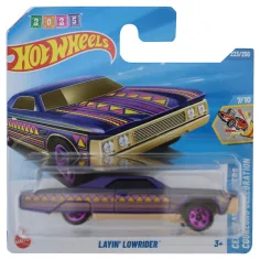 Hot Wheels: Layin' Lowrider coche pequeño lila 1/64 - Mattel