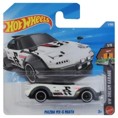 Hot Wheels: Mazda MX-5 Miata coche blanco 1/64 - Mattel
