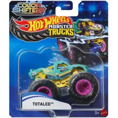 Hot Wheels Monster Truck: Totaled cochecito de cambio de color 1/64 - Mattel