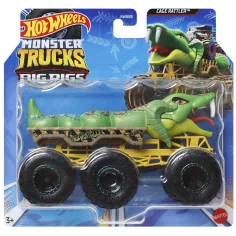 Hot Wheels Monster Trucks: Big Rigs Cage Rattler vehículo de seis ruedas 1:64 - Mattel