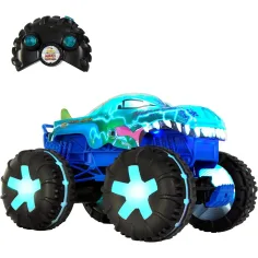 imagen de Hot Wheels Monster Trucks: Coche monstruo interactivo Mega Wrex a control remoto - Mattel 2