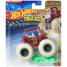 Hot Wheels Monster Trucks: El Flintmobile cochecito monstruo 1/64 – Mattel