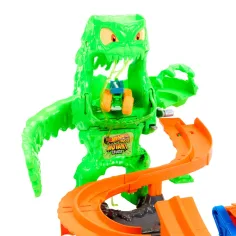 imagen de Hot Wheels Monster Trucks Monstruo de Slime Caos Pista - Mattel 4