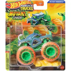 Hot Wheels Monster Trucks: Mutant Chaos Rhinomite coche de monstruo 1/64 - Mattel
