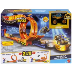Hot Wheels Monster Trucks: pista de bucle Bigfoot del 50 aniversario - Mattel
