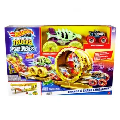 Hot Wheels Monster Trucks: Power Smasher Caza pista - Mattel