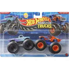Hot Wheels Monster Trucks: Pure Muscle vs Night Shifter paquete de 2 coches 1/64 - Mattel