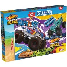 Hot Wheels Monster trucks puzzle de 48 piezas 35x25cm - Lisciani