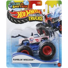 Hot Wheels Monster Trucks: Ramblin' Wrecker coche de cambio de color 1/64 - Mattel
