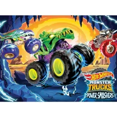 imagen de Hot Wheels Monster trucks rompecabezas de 24 piezas 35x25cm - Lisciani 2