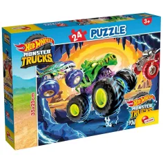 Hot Wheels Monster trucks rompecabezas de 24 piezas 35x25cm - Lisciani