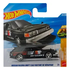 Hot Wheels: Nissan Maxima Drift Car coche pequeño negro 1/64 - Mattel