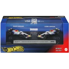 Hot Wheels Premium F1 Racing Bulls set de coches en miniatura de 2 piezas 1/64 – Liam Lawson #30 y Isack Hadjar #6 – Mattel