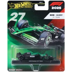 Hot Wheels Premium: KICK Sauber F1 Team #27 coche de Fórmula 1 1/64 - Mattel