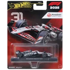 Hot Wheels Premium: MoneyGram Haas Formula 1 team No.:31 cochecito 1/64 - Mattel