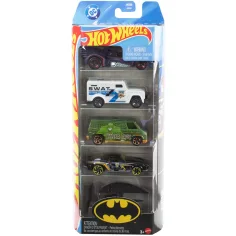 Hot Wheels: Set de 5 coches pequeños DC Batman 1/64 – Mattel