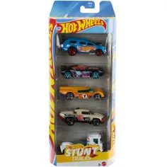 Hot Wheels: Set de 5 coches pequeños geniales Stunt Tracks 1/64 - Mattel