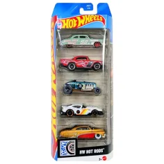 Hot Wheels: Set de 5 coches pequeños Hot Rods 1/64 - Mattel