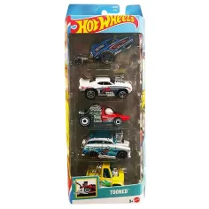 Hot Wheels: Set de 5 coches pequeños Tooned 1/64 - Mattel