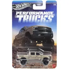 Hot Wheels Silver Series: 2019 Chevrolet Silverado Trail Boss LT coche pequeño 1/64 - Mattel