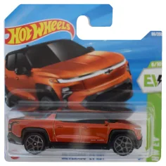 Hot Wheels: Silverado EV RST cochecito naranja 1/64 - Mattel