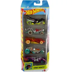 Hot Wheels: Street Beasts set de 5 coches pequeños geniales 1/64 - Mattel