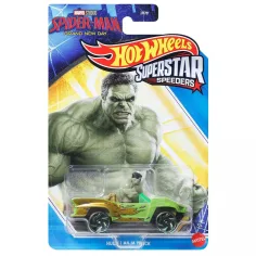 Hot Wheels: Superstar Speeders Spider-Man Hulk cochecito 1/64 - Mattel