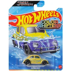 Hot Wheels: Transformers Volkswagen Beetle Bumblebee coche pequeño de cambio de color 1/64 - Mattel
