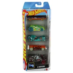 Hot Wheels X-Raycers set de 5 coches pequeños 1/64 – Mattel