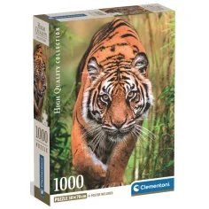 HQC Puzzle del tigre atacante de 1000 piezas - Clementoni