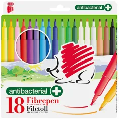 ICO: Conjunto de 18 rotuladores antibacterianos Rainbow