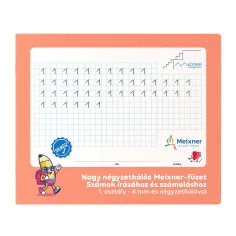 ICO: Erizo Cuaderno de grandes cuadros Meixner para escribir números y contar para primer grado con cuadrícula de 8 mm