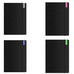 ICO: Estudiante carpeta de goma premium negra A/4