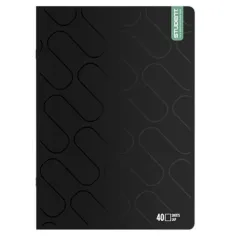 ICO: Estudiante Prémium Negro Cuaderno A/4 Liso 40 Hojas