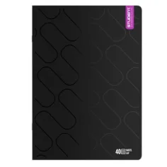 ICO: Estudiante Premium Negro Cuaderno A/4 rayado 40 Páginas