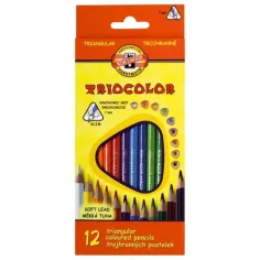 ICO: Koh-I-Noor Tricolor set de lápices de colores triangulares de 12 unidades