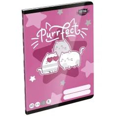 ICO: LizzySuli Kittok Stars Purrfect cuaderno de líneas de 3er grado A/5 12-32