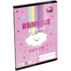 ICO: Lizzysuli Lollipop Rainbow cuaderno de líneas para 2.º grado A/5 16-32