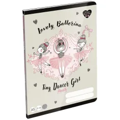 ICO: LizzySuli Lovely Ballerina Tiny Dancer Cuaderno de líneas de 4º grado A/5 21-32