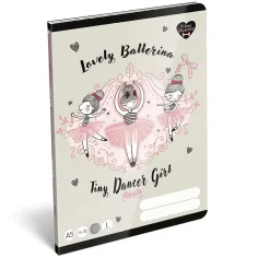ICO: Lizzysuli Tiny Dancer Ballerina cuaderno de líneas de 1er grado A/5 14-32