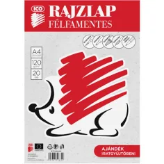 Ico: Papel de dibujo semi-liso A/4 de 20 hojas